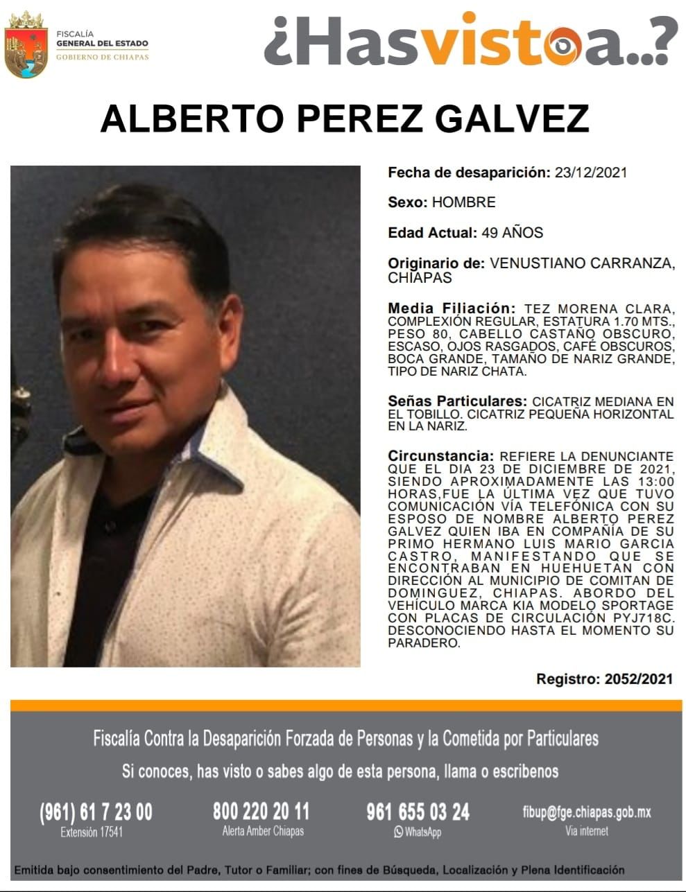 Solicitan activar protocolo de búsqueda del defensor de pueblo originarios Alberto Pérez Gálvez